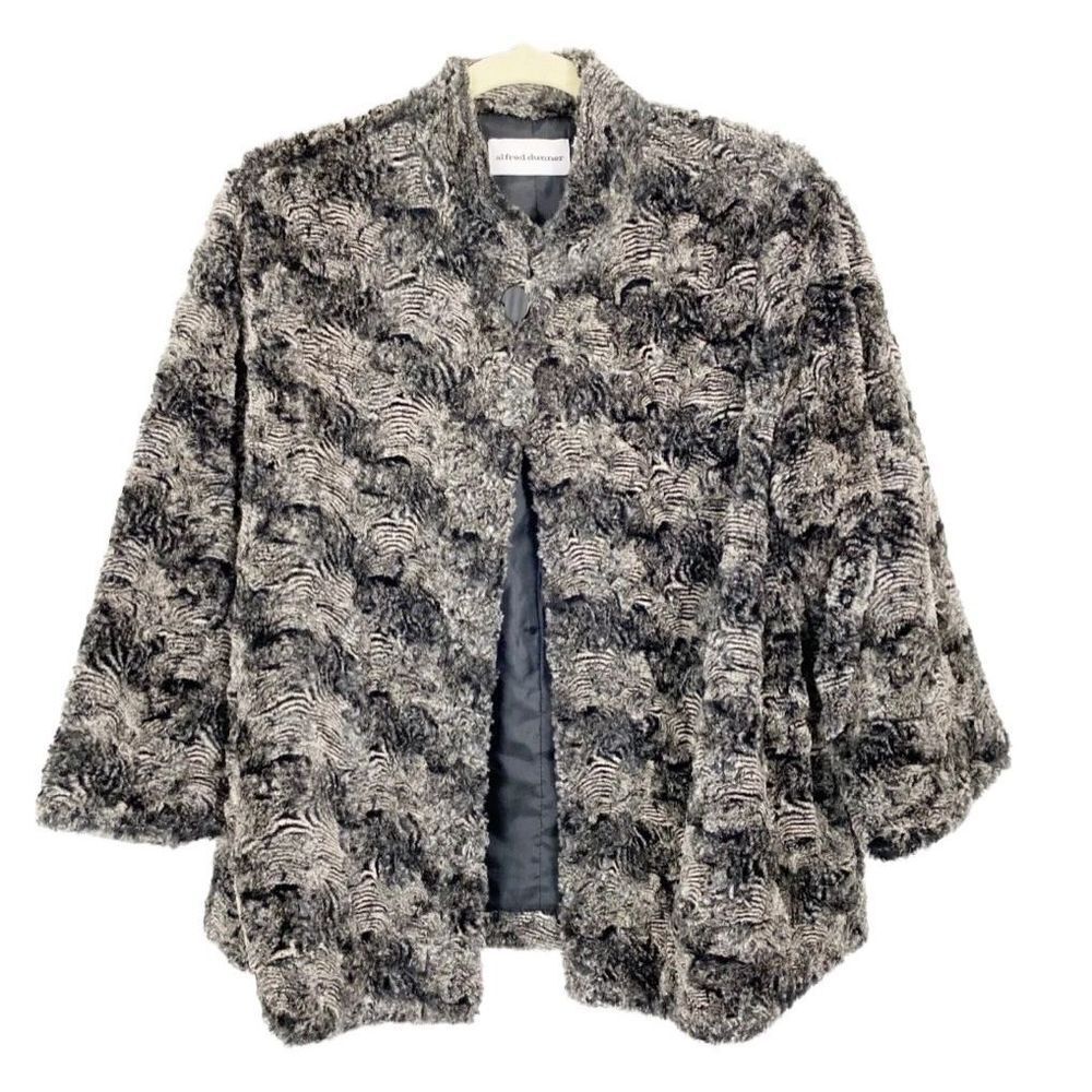 Psychedelic Twist Faux Fur Coat Large